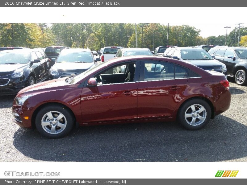 Siren Red Tintcoat / Jet Black 2016 Chevrolet Cruze Limited LT