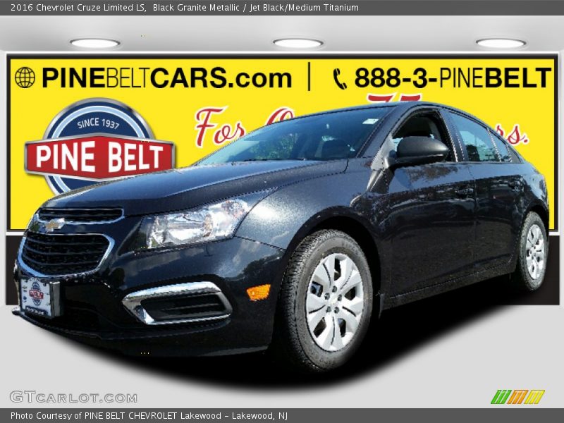 Black Granite Metallic / Jet Black/Medium Titanium 2016 Chevrolet Cruze Limited LS