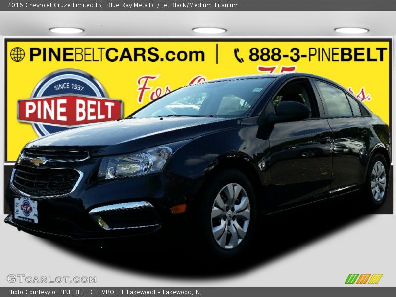 Blue Ray Metallic / Jet Black/Medium Titanium 2016 Chevrolet Cruze Limited LS