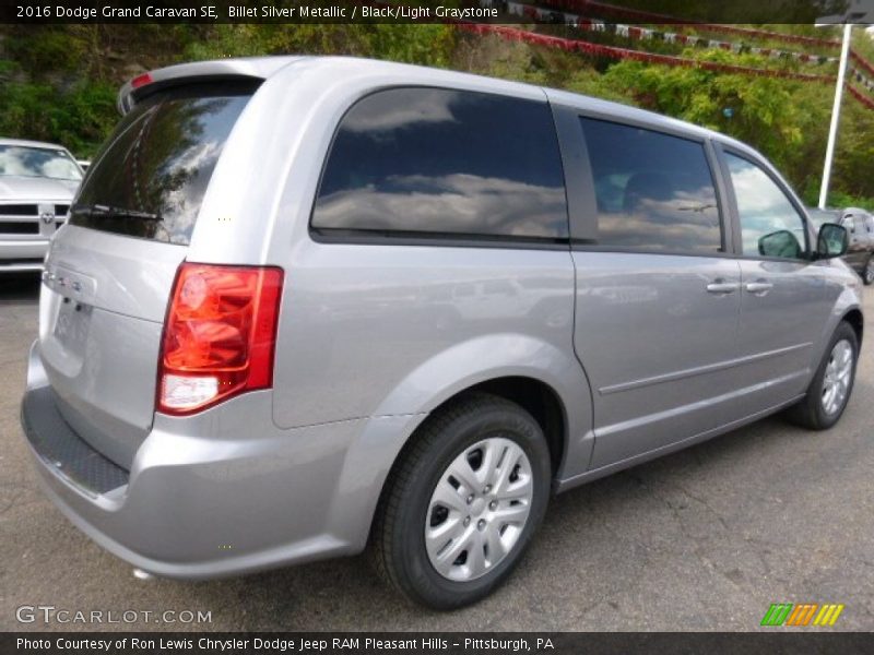 Billet Silver Metallic / Black/Light Graystone 2016 Dodge Grand Caravan SE