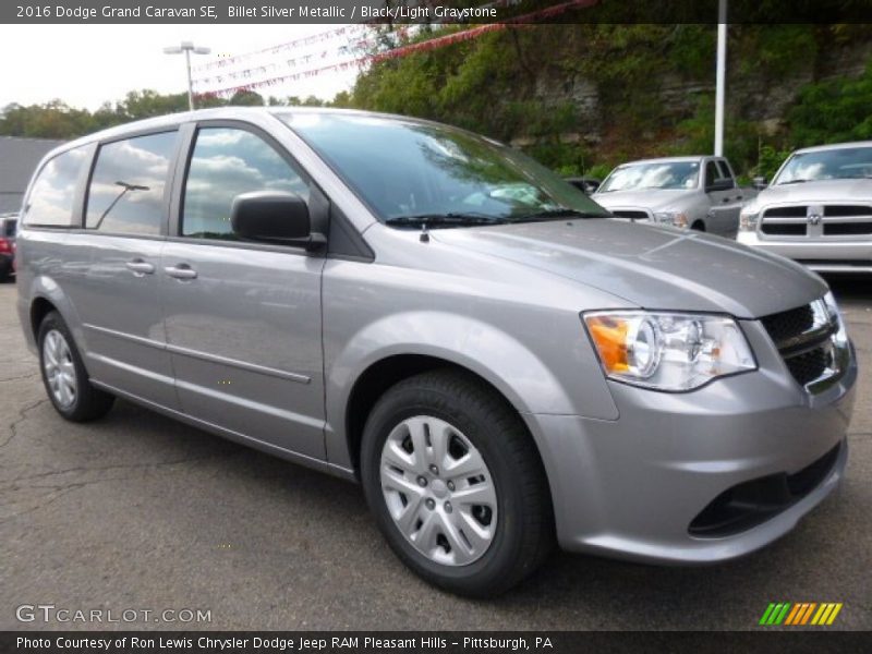 Billet Silver Metallic / Black/Light Graystone 2016 Dodge Grand Caravan SE