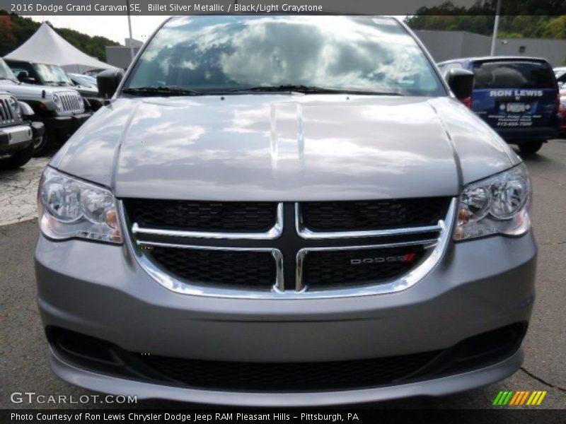 Billet Silver Metallic / Black/Light Graystone 2016 Dodge Grand Caravan SE