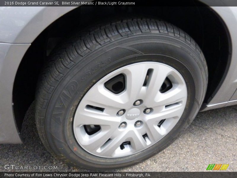 Billet Silver Metallic / Black/Light Graystone 2016 Dodge Grand Caravan SE