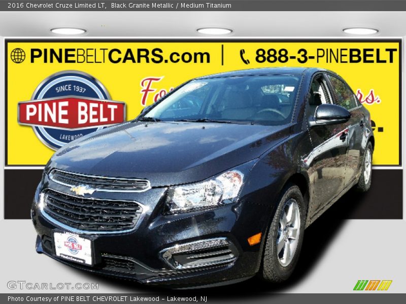Black Granite Metallic / Medium Titanium 2016 Chevrolet Cruze Limited LT