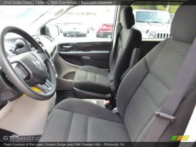 Billet Silver Metallic / Black/Light Graystone 2016 Dodge Grand Caravan SE
