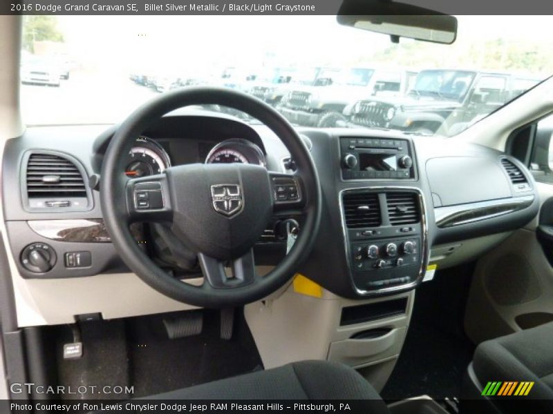 Billet Silver Metallic / Black/Light Graystone 2016 Dodge Grand Caravan SE