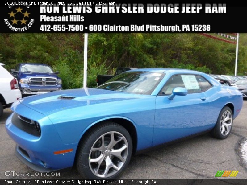 B5 Blue Pearl / Black/Pearl 2016 Dodge Challenger SXT Plus