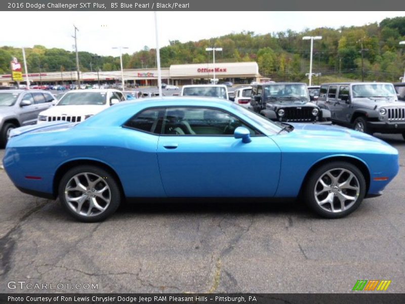B5 Blue Pearl / Black/Pearl 2016 Dodge Challenger SXT Plus