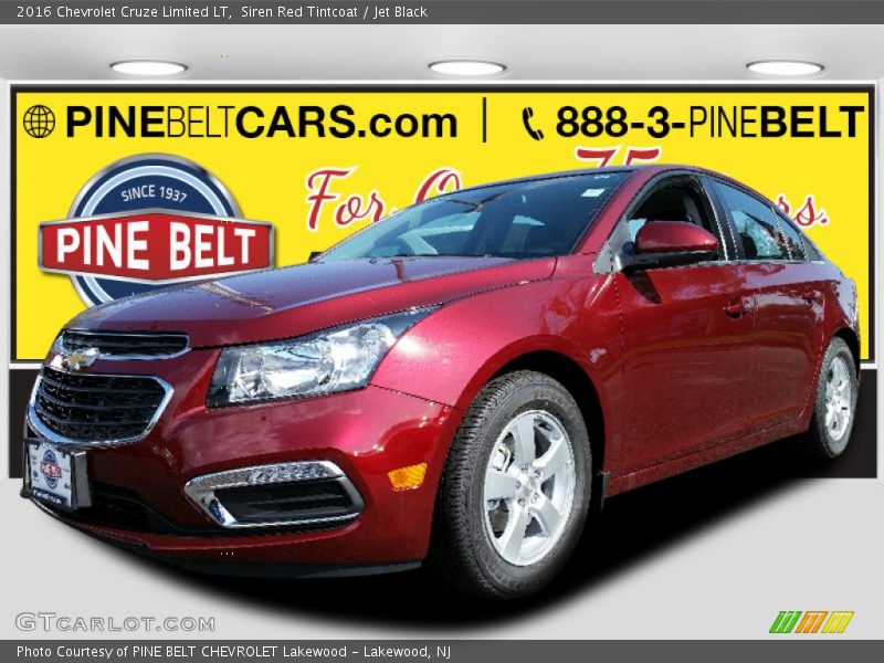 Siren Red Tintcoat / Jet Black 2016 Chevrolet Cruze Limited LT