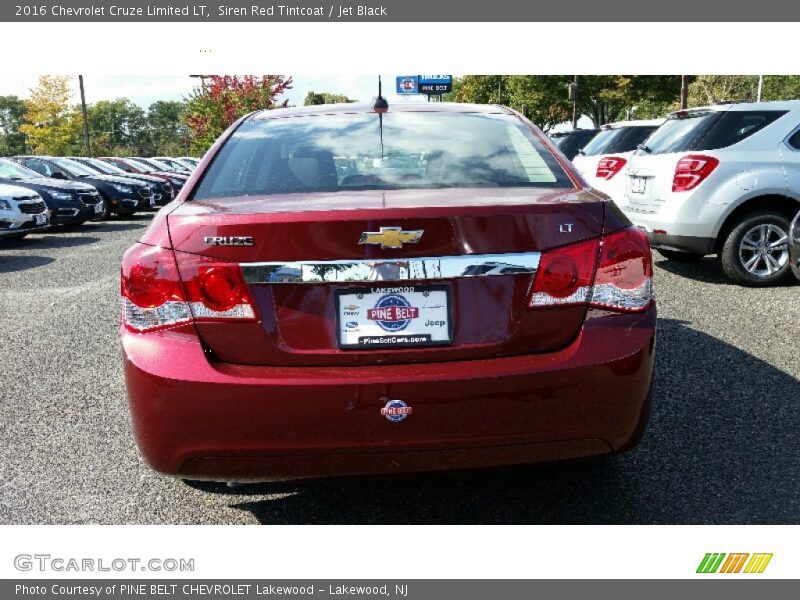Siren Red Tintcoat / Jet Black 2016 Chevrolet Cruze Limited LT