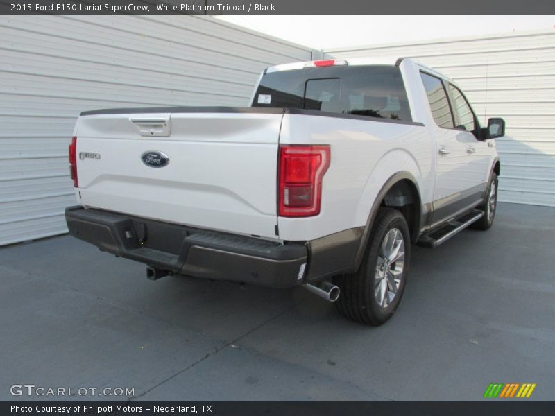 White Platinum Tricoat / Black 2015 Ford F150 Lariat SuperCrew