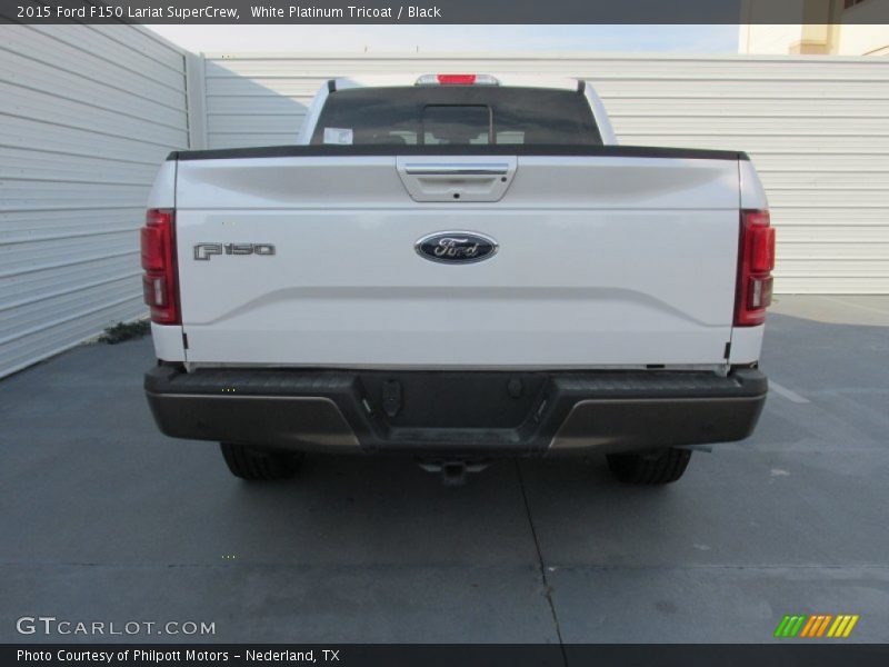 White Platinum Tricoat / Black 2015 Ford F150 Lariat SuperCrew