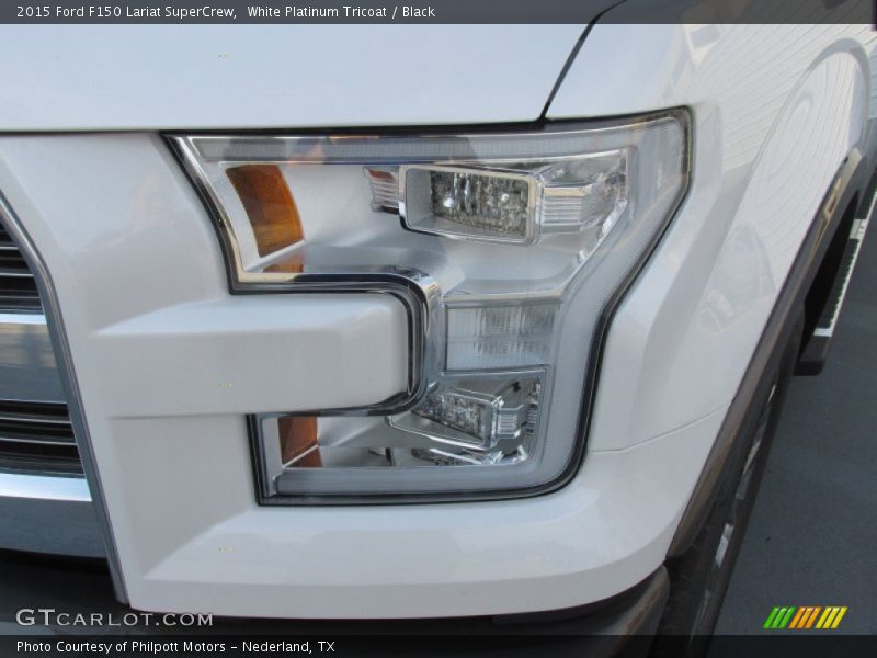 White Platinum Tricoat / Black 2015 Ford F150 Lariat SuperCrew
