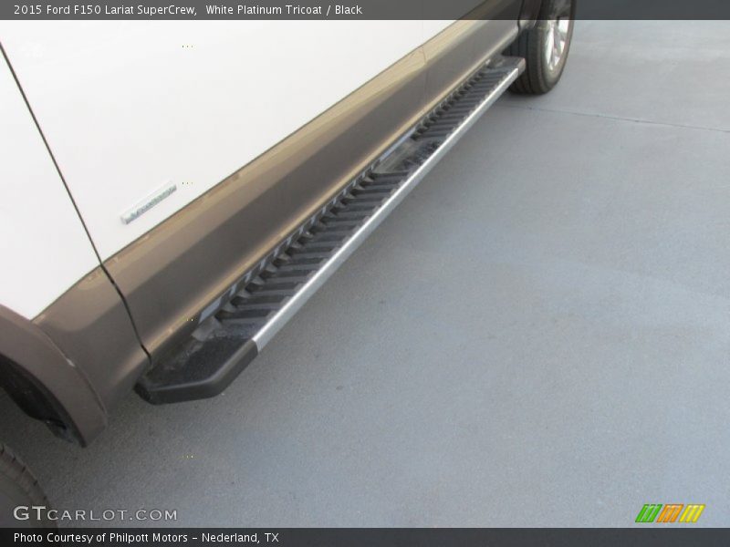 White Platinum Tricoat / Black 2015 Ford F150 Lariat SuperCrew