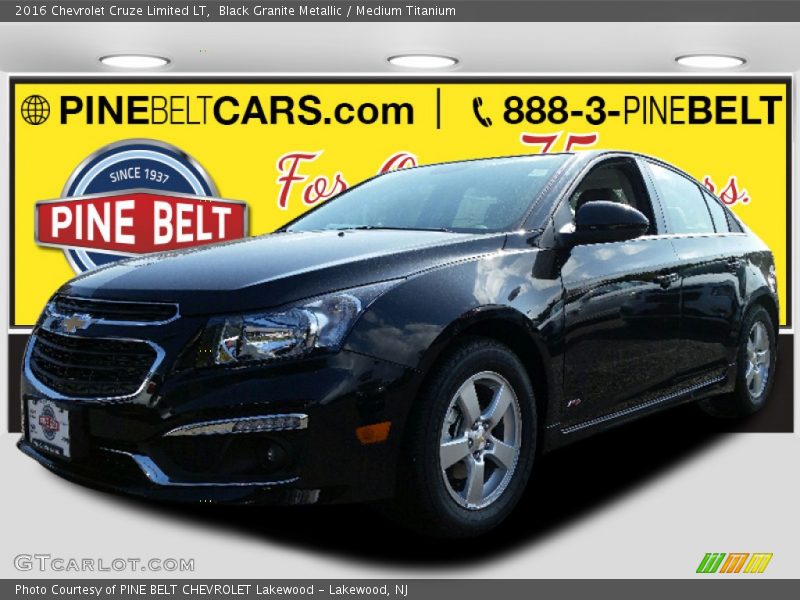 Black Granite Metallic / Medium Titanium 2016 Chevrolet Cruze Limited LT