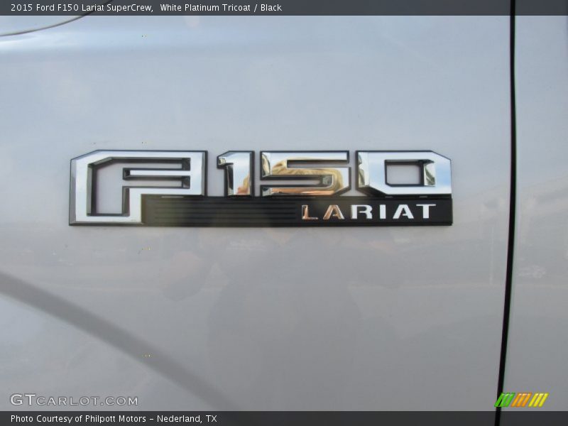 White Platinum Tricoat / Black 2015 Ford F150 Lariat SuperCrew