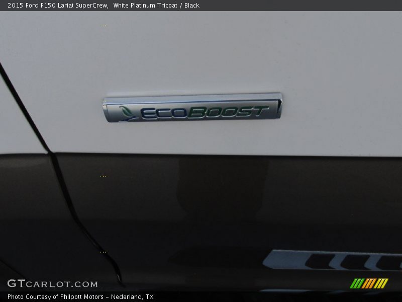 White Platinum Tricoat / Black 2015 Ford F150 Lariat SuperCrew