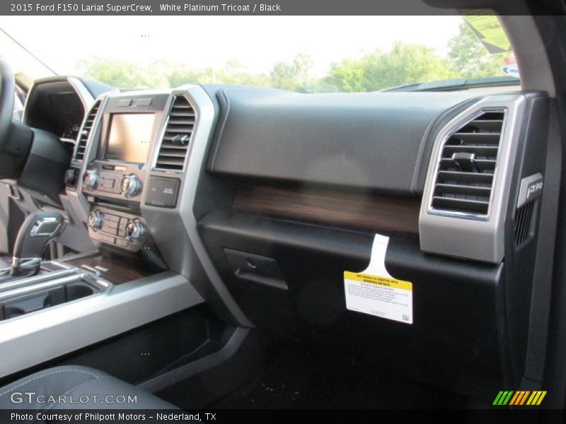 White Platinum Tricoat / Black 2015 Ford F150 Lariat SuperCrew