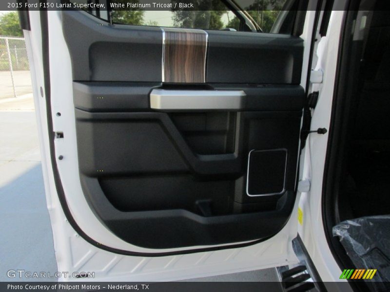 White Platinum Tricoat / Black 2015 Ford F150 Lariat SuperCrew