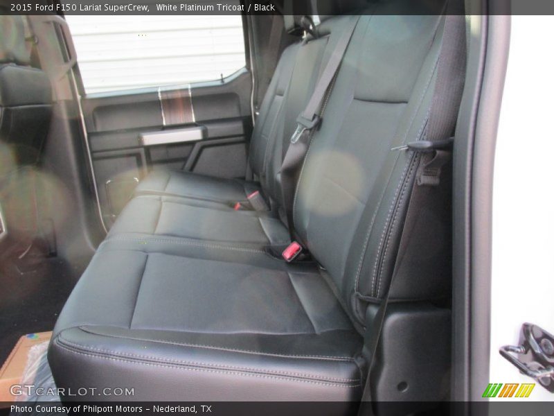 White Platinum Tricoat / Black 2015 Ford F150 Lariat SuperCrew