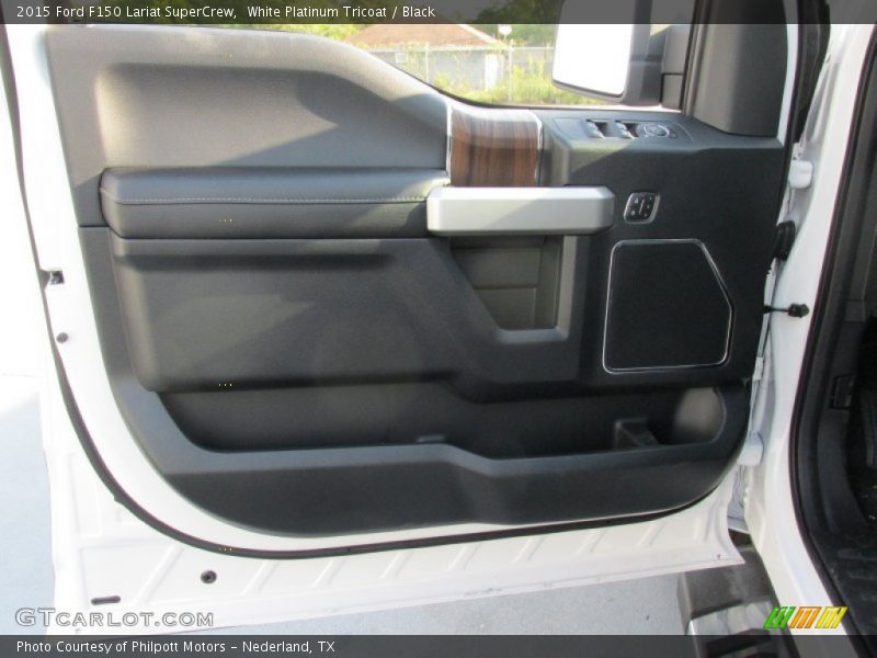 White Platinum Tricoat / Black 2015 Ford F150 Lariat SuperCrew