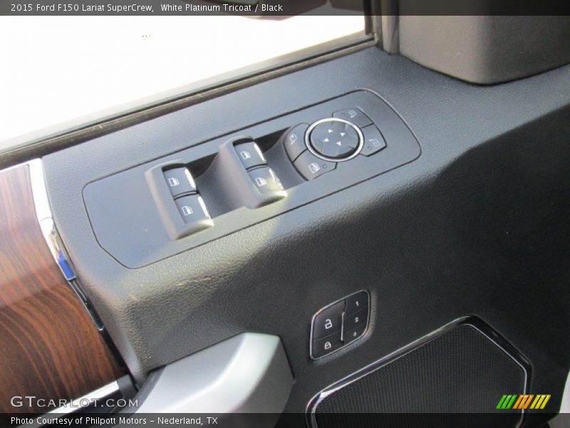 White Platinum Tricoat / Black 2015 Ford F150 Lariat SuperCrew