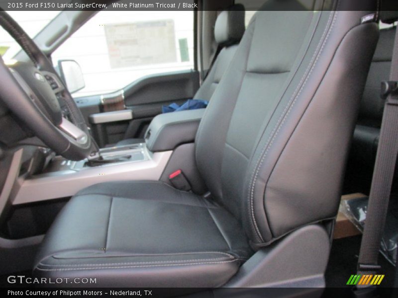 White Platinum Tricoat / Black 2015 Ford F150 Lariat SuperCrew