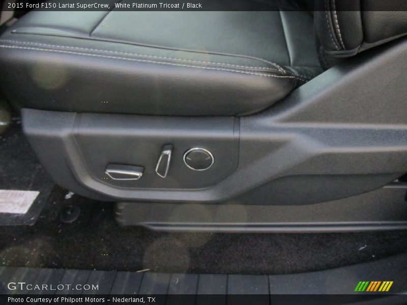 White Platinum Tricoat / Black 2015 Ford F150 Lariat SuperCrew