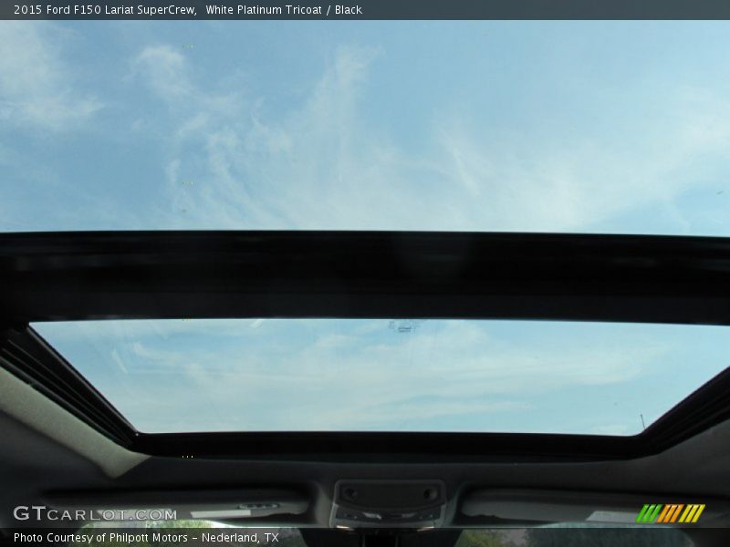 White Platinum Tricoat / Black 2015 Ford F150 Lariat SuperCrew