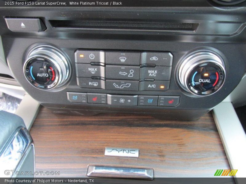 White Platinum Tricoat / Black 2015 Ford F150 Lariat SuperCrew