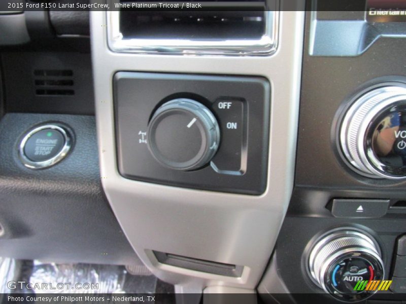 White Platinum Tricoat / Black 2015 Ford F150 Lariat SuperCrew