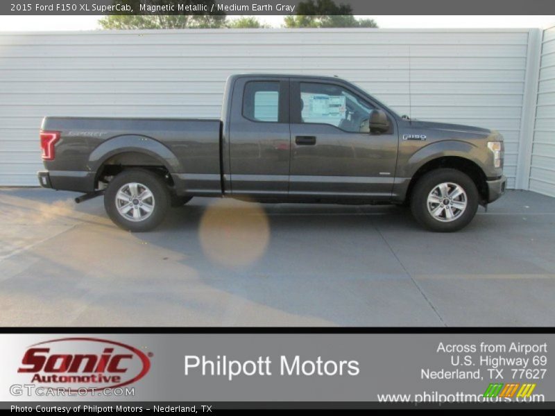 Magnetic Metallic / Medium Earth Gray 2015 Ford F150 XL SuperCab