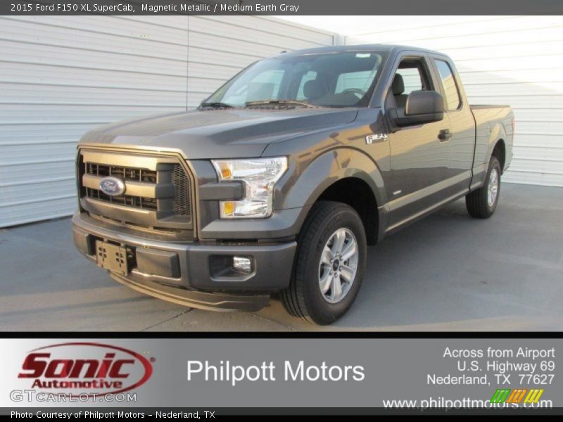 Magnetic Metallic / Medium Earth Gray 2015 Ford F150 XL SuperCab