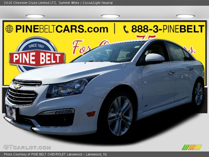 Summit White / Cocoa/Light Neutral 2016 Chevrolet Cruze Limited LTZ