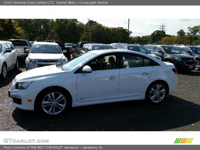 Summit White / Cocoa/Light Neutral 2016 Chevrolet Cruze Limited LTZ