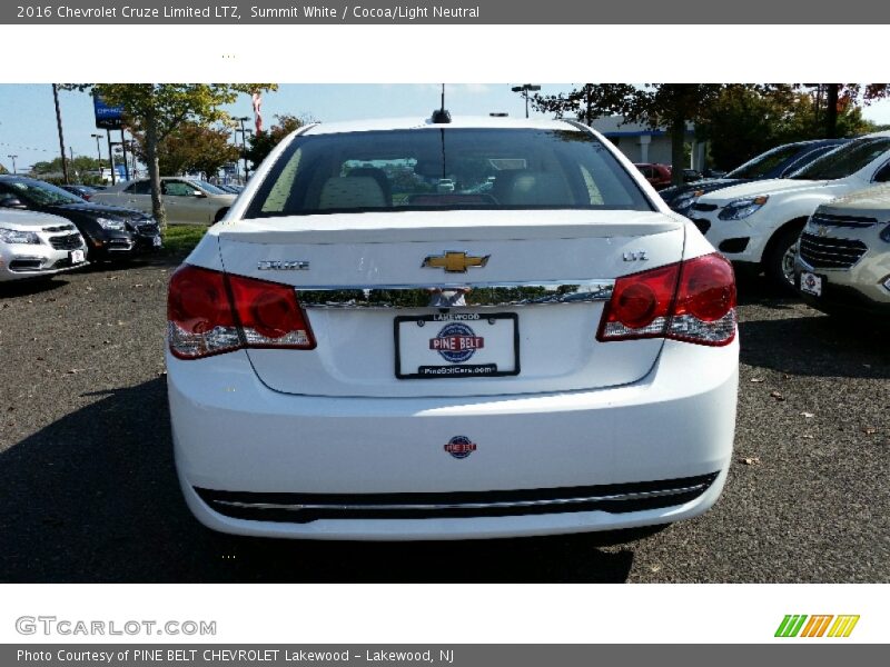 Summit White / Cocoa/Light Neutral 2016 Chevrolet Cruze Limited LTZ