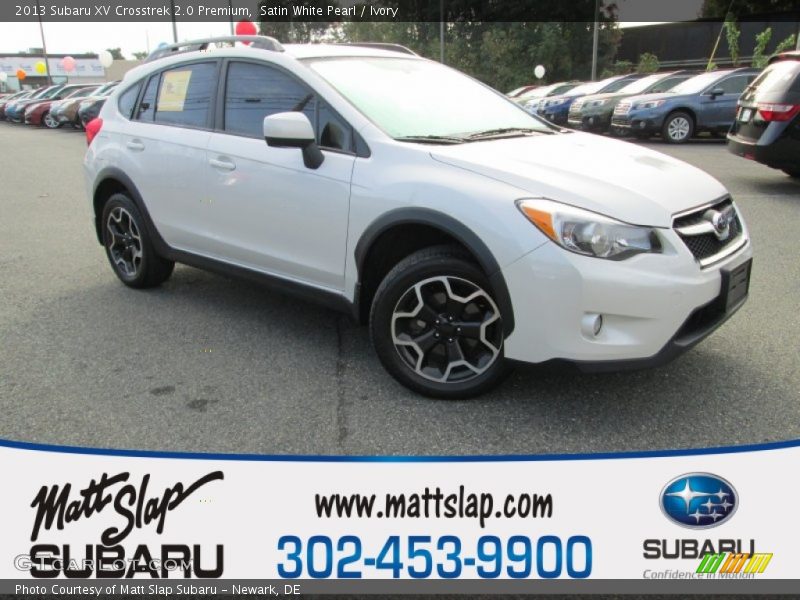 Satin White Pearl / Ivory 2013 Subaru XV Crosstrek 2.0 Premium