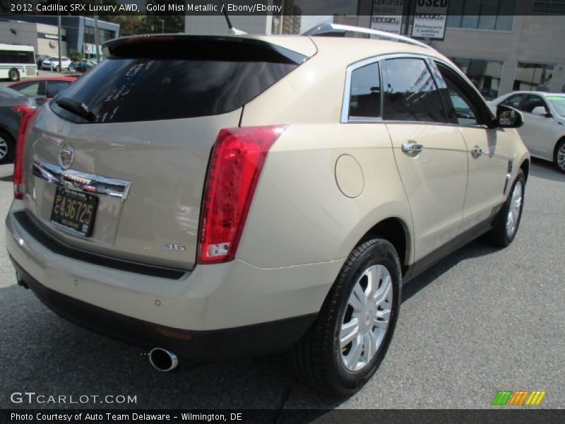 Gold Mist Metallic / Ebony/Ebony 2012 Cadillac SRX Luxury AWD