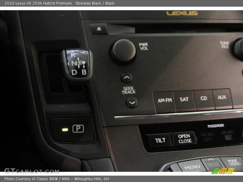 Obsidian Black / Black 2010 Lexus HS 250h Hybrid Premium
