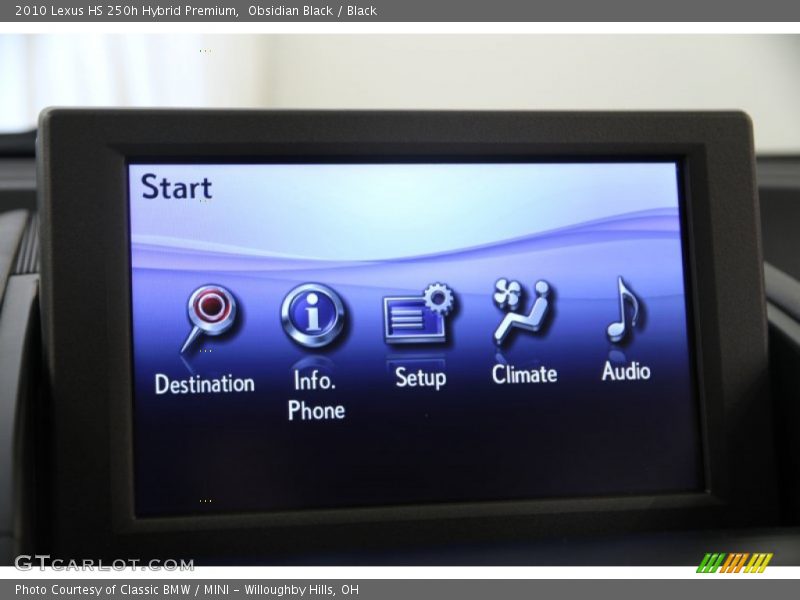 Obsidian Black / Black 2010 Lexus HS 250h Hybrid Premium