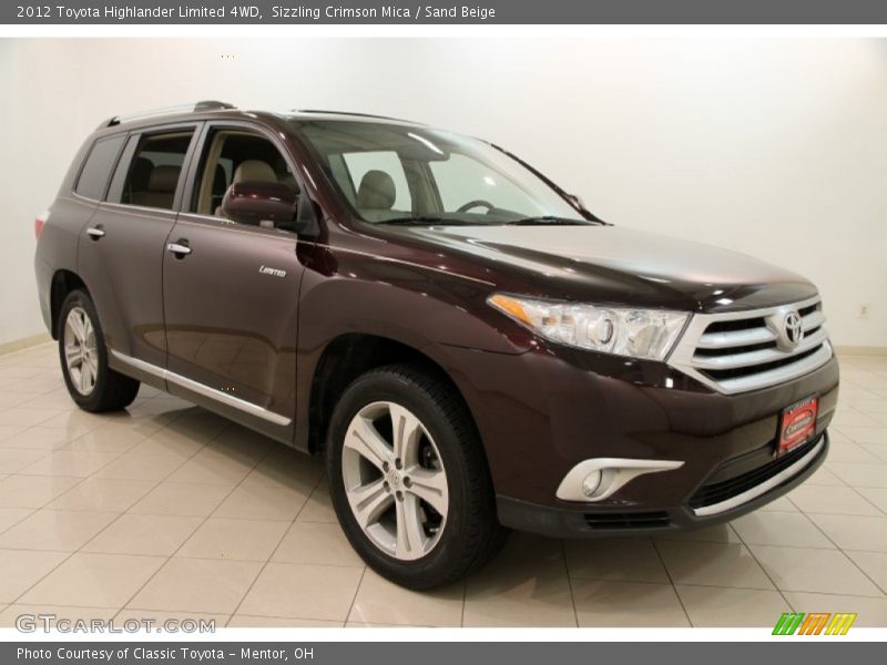 Sizzling Crimson Mica / Sand Beige 2012 Toyota Highlander Limited 4WD