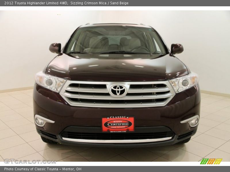 Sizzling Crimson Mica / Sand Beige 2012 Toyota Highlander Limited 4WD