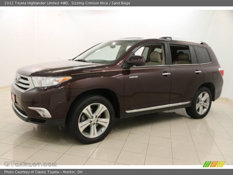 Sizzling Crimson Mica / Sand Beige 2012 Toyota Highlander Limited 4WD