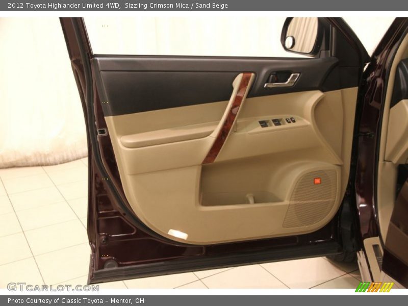 Sizzling Crimson Mica / Sand Beige 2012 Toyota Highlander Limited 4WD