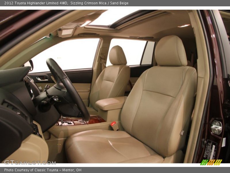 Sizzling Crimson Mica / Sand Beige 2012 Toyota Highlander Limited 4WD