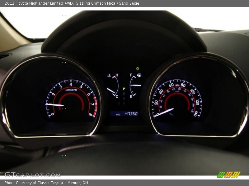 Sizzling Crimson Mica / Sand Beige 2012 Toyota Highlander Limited 4WD