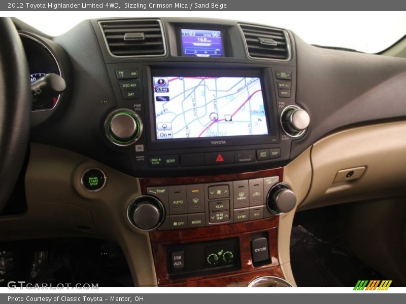 Sizzling Crimson Mica / Sand Beige 2012 Toyota Highlander Limited 4WD