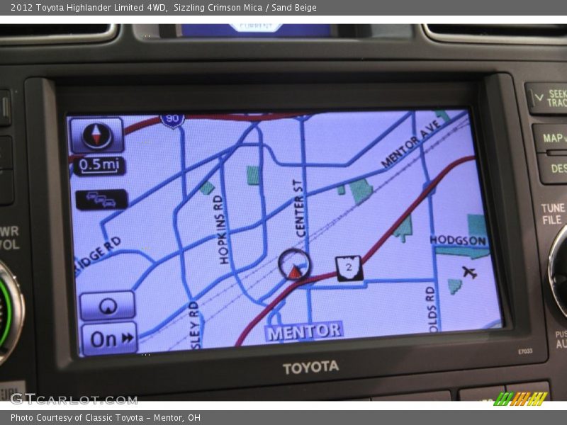 Sizzling Crimson Mica / Sand Beige 2012 Toyota Highlander Limited 4WD