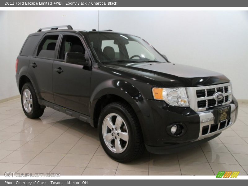 Ebony Black / Charcoal Black 2012 Ford Escape Limited 4WD