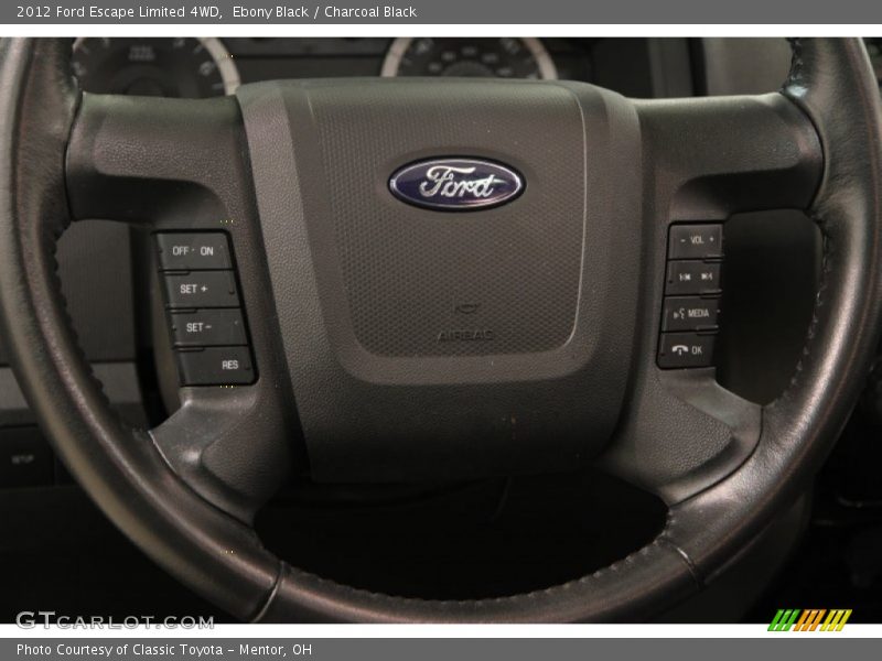 Ebony Black / Charcoal Black 2012 Ford Escape Limited 4WD